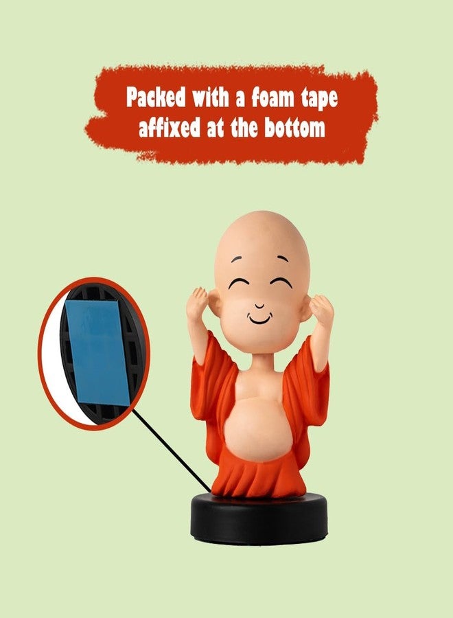 Buko Resin Laughing Buddha Bobblehead - Good Luck Idol For Car, Home, Office Decor, Superhero Action Figure,Great For Gifts,Multicolor,45 X 45 Mm - Image 4